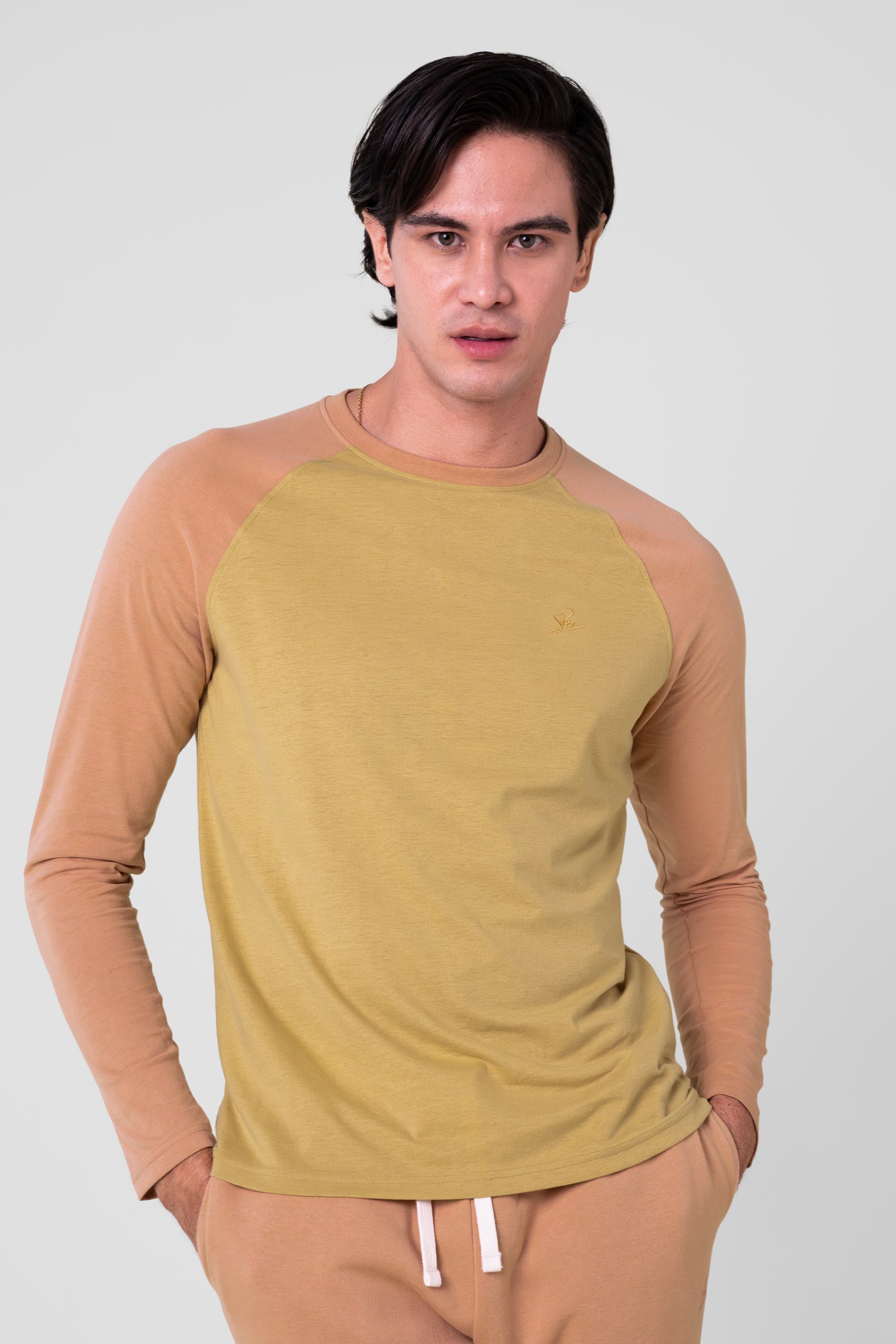 Enorsia Men's Yellow Classic Raglan Sleeve T-Shirt - Uk Xl