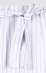 Basic Lace Details Striped Jersey Skirt