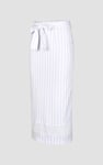 Basic Lace Details Striped Jersey Skirt