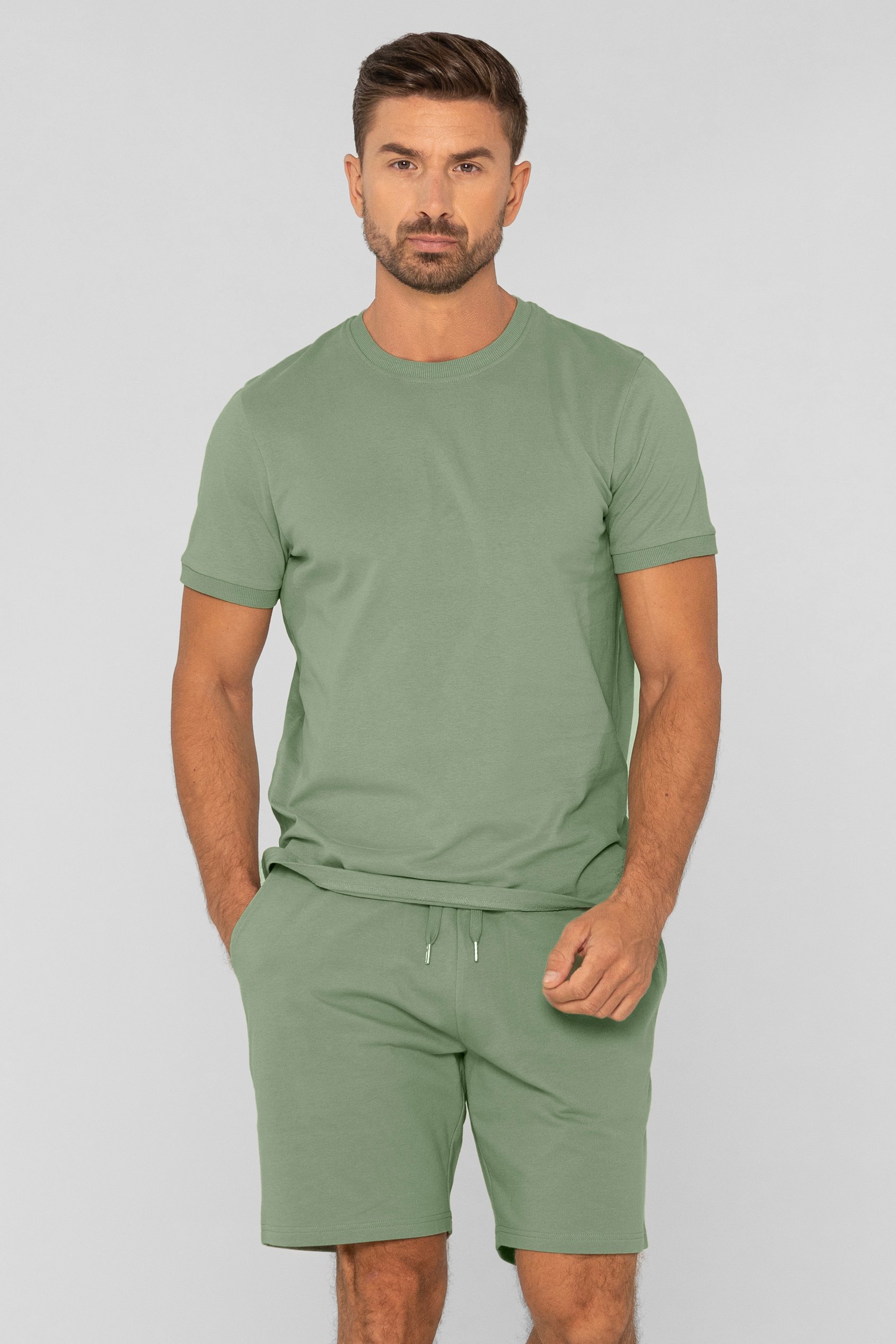 Cotton Terry Short Sleeve Tee and Short Co-order Set