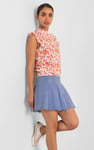 Pleated Design Frayed Raw Hem Mini Skirt