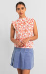 Pleated Design Frayed Raw Hem Mini Skirt