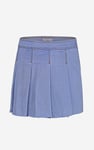Pleated Design Frayed Raw Hem Mini Skirt