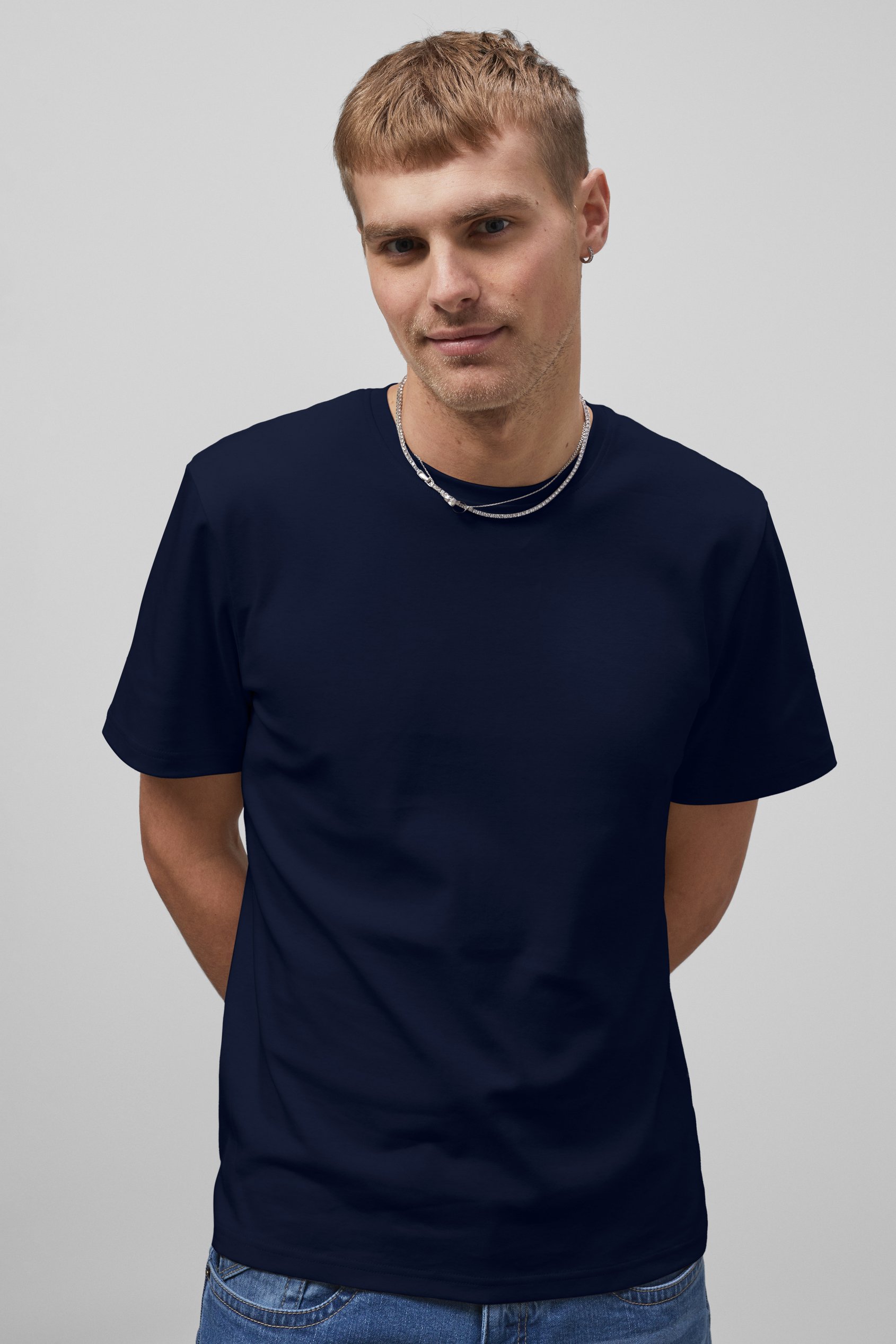 Enorsia Men's Navy Short Sleeve T-Shirt - Uk M
