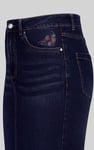 Denim Midi Skirt With Embroidery Details