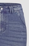 Women's Distressed Hem Denim Skirt