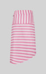 Striped Asymmetric Hem Midi Skirt
