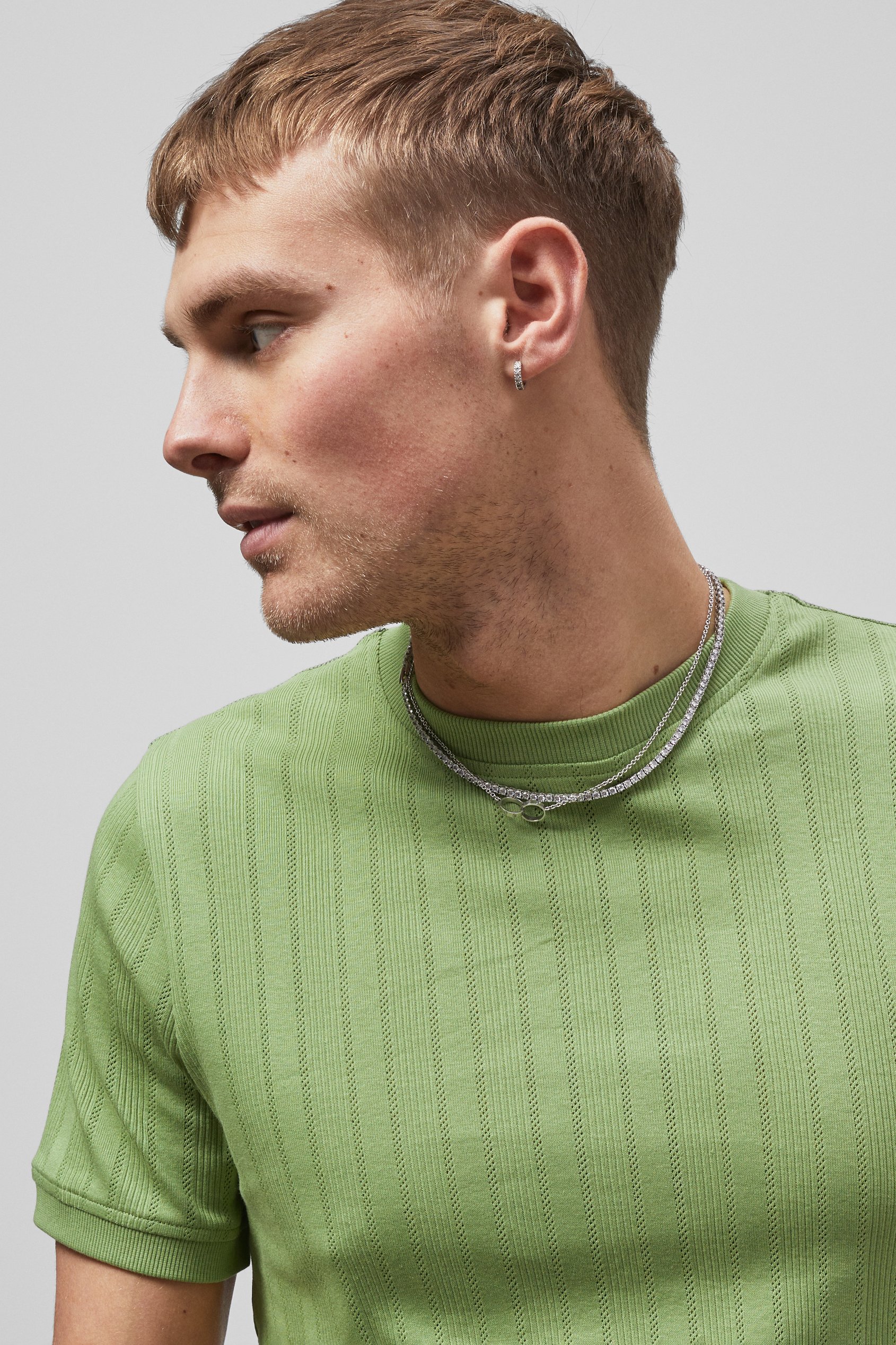Ribbed Short Sleeve T-Shirt