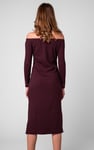 Off Shoulder Embroidery Decor Midi Dress