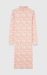Crepe Ribbed Midi Floral Dress