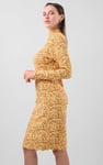 Crepe Ribbed Midi Floral Dress