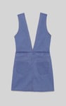 Womens Plunge V-Neck Denim Mini Dress