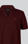 Regular Fit Ribbed V-Neck Polo Shirt