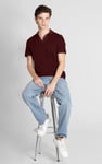 Regular Fit Ribbed V-Neck Polo Shirt