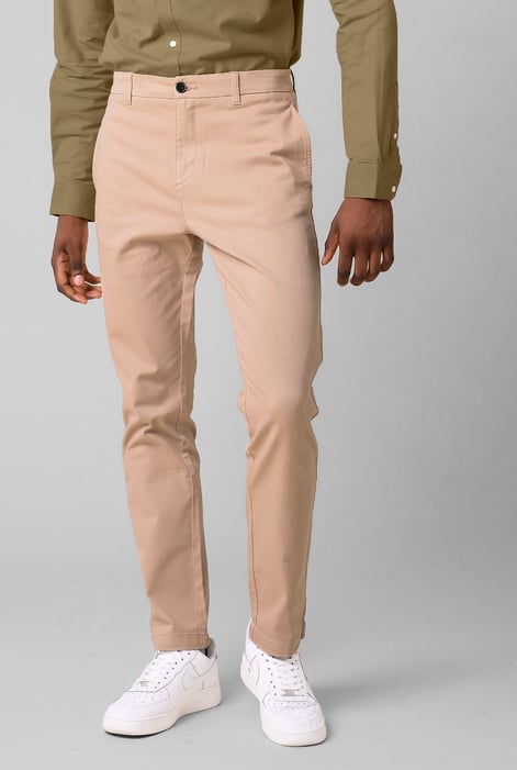 Mens Cream Semi Formal Chino Trouser