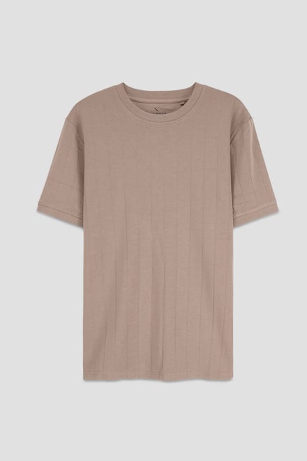 Soft Cotton Design Rib T-shirt