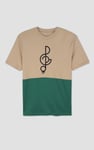 Cut & Sew Colour Block T-Shirt