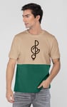 Cut & Sew Colour Block T-Shirt