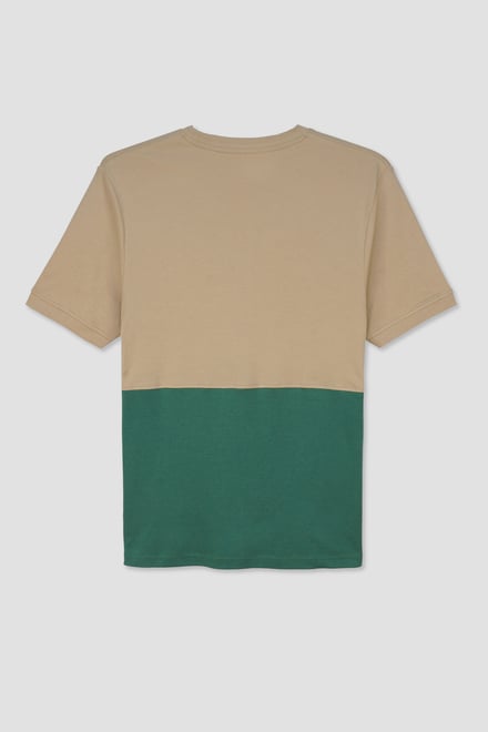 Cut & Sew Colour Block T-Shirt