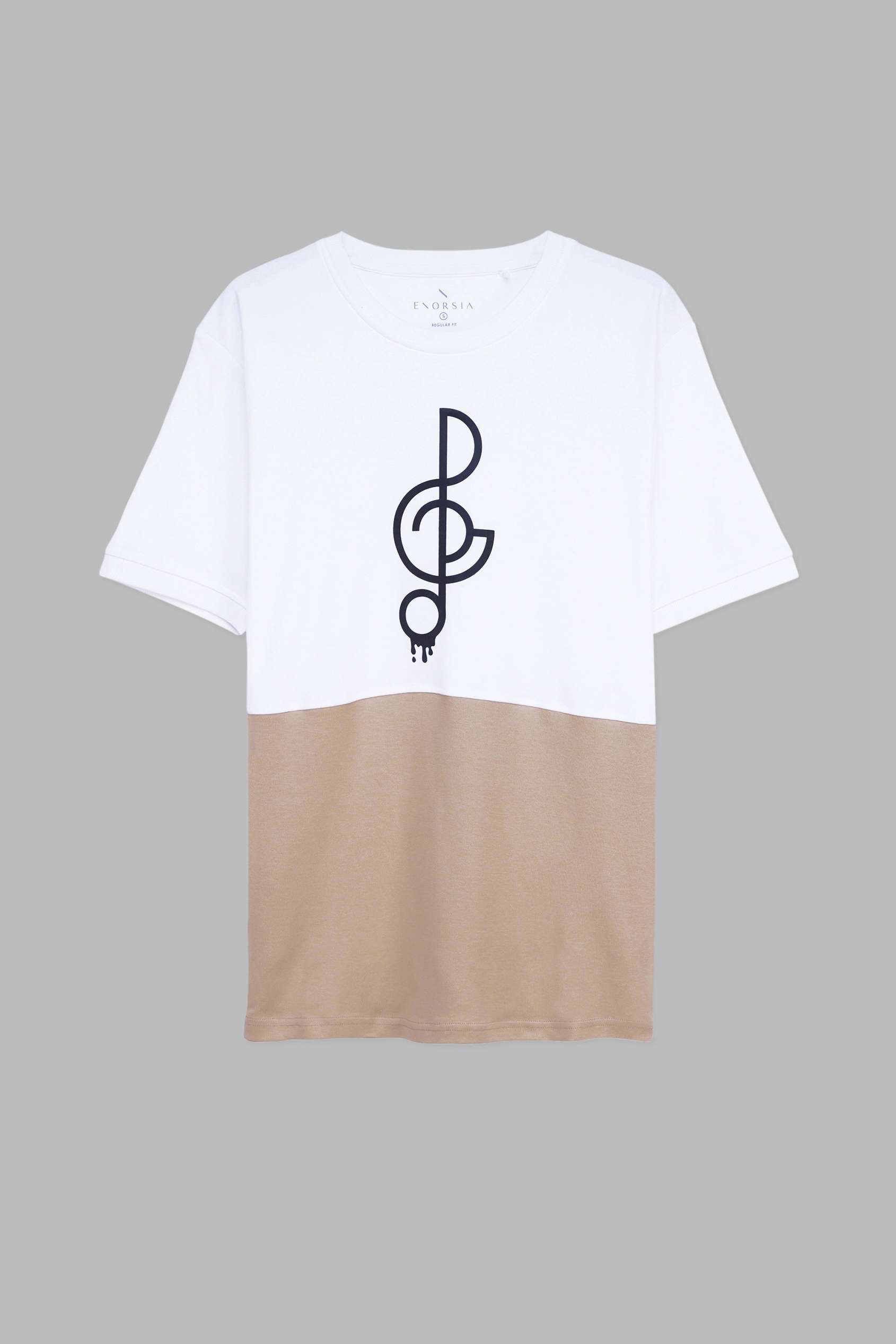 Cut & Sew Colour Block T-Shirt