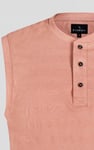 Sleeveless Henley Vest Top