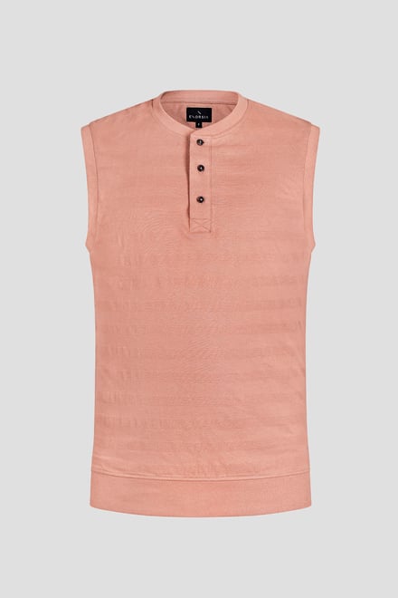 Sleeveless Henley Vest Top