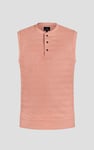 Sleeveless Henley Vest Top