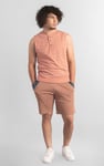 Sleeveless Henley Vest Top