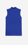 Womens Regular Fit Sleeveless Pique Polo