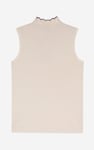 Womens Regular Fit Sleeveless Pique Polo
