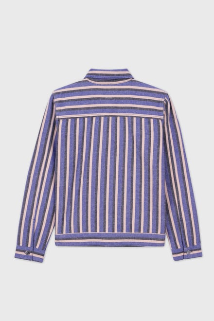 Womens Stripe Pattern Cropped Jacket