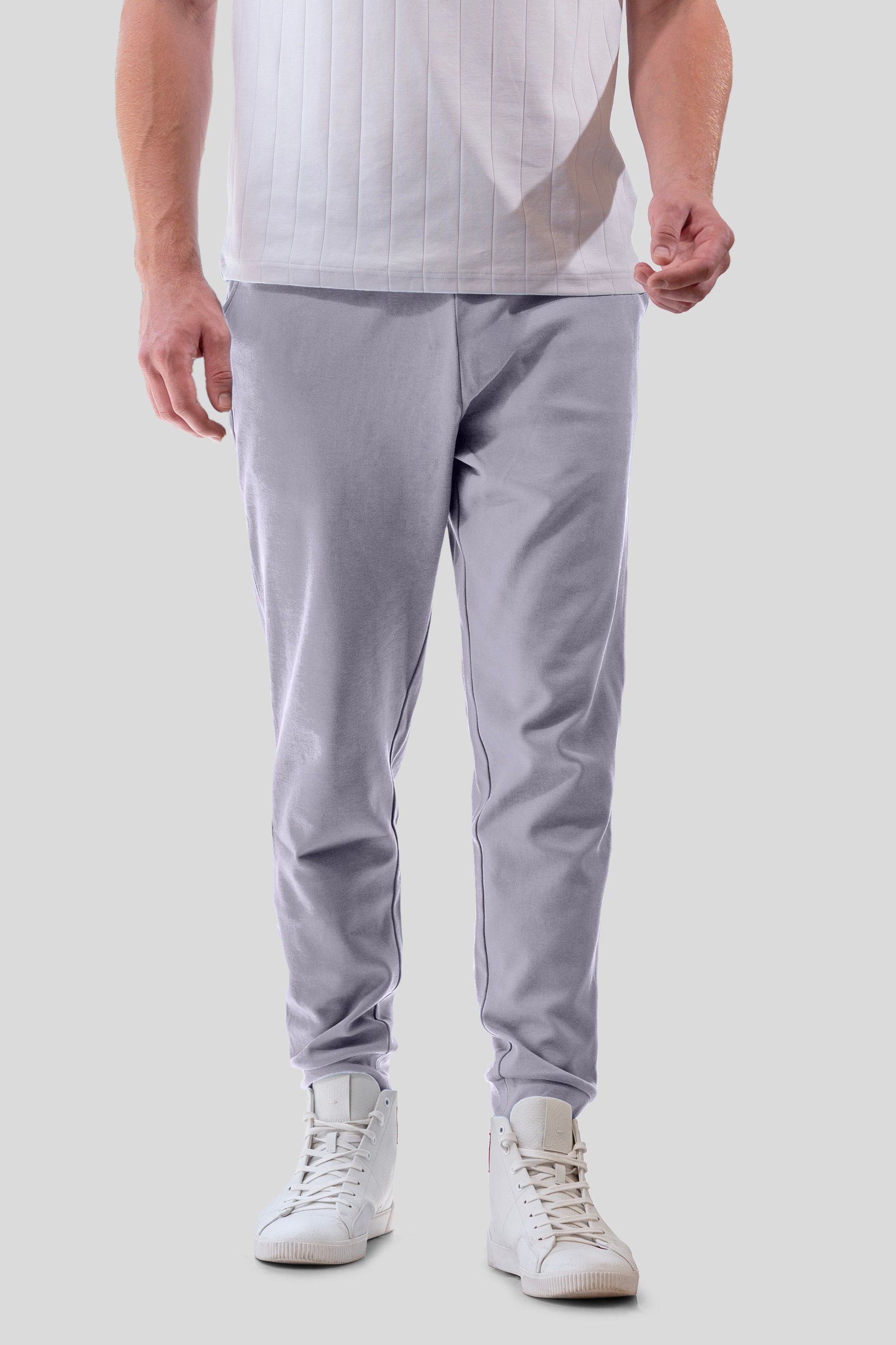Enorsia Men's Grey Premium Soft Cotton Jogger - Uk L