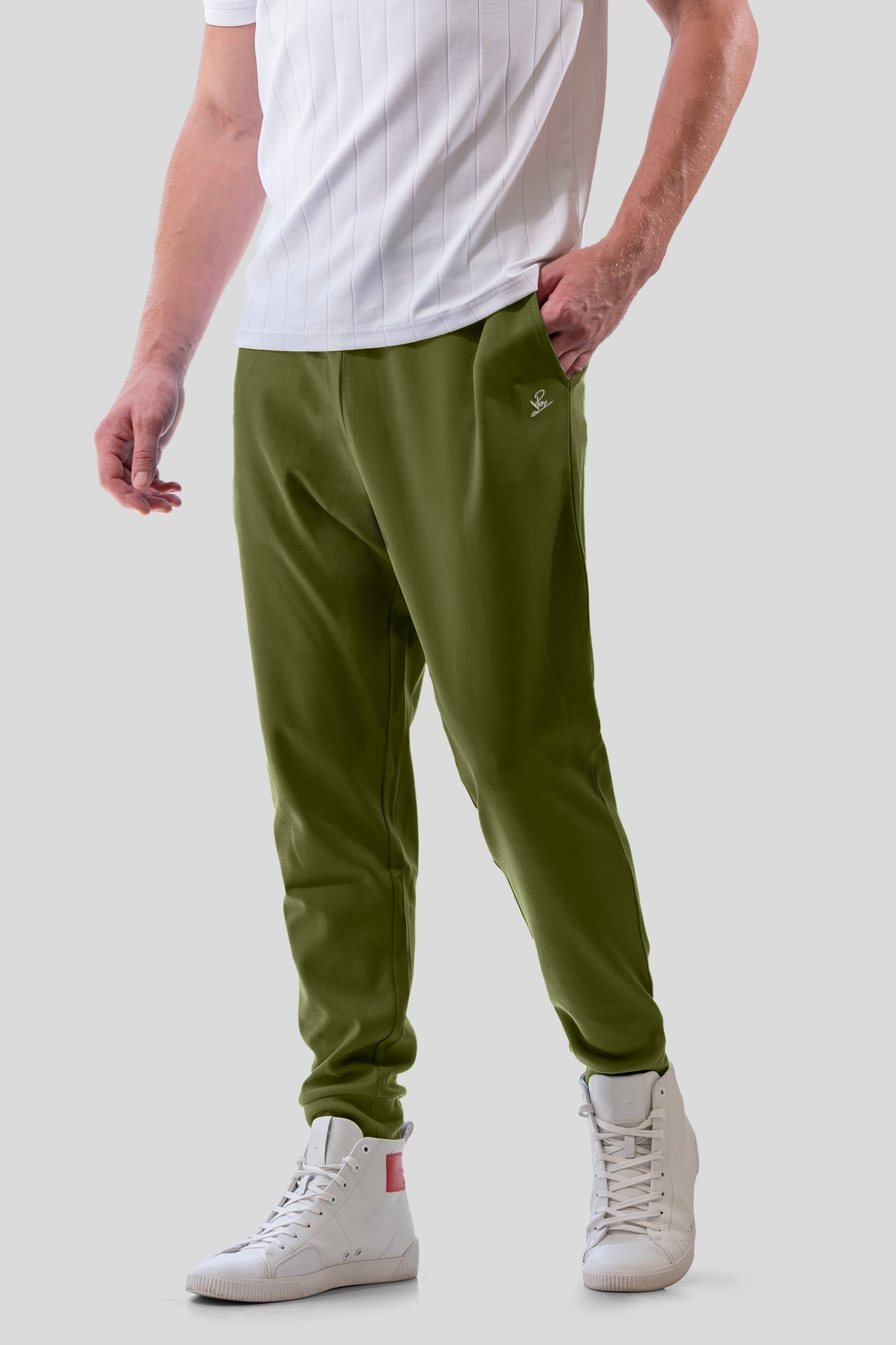 Enorsia Men's Green Premium Soft Cotton Jogger - Uk L