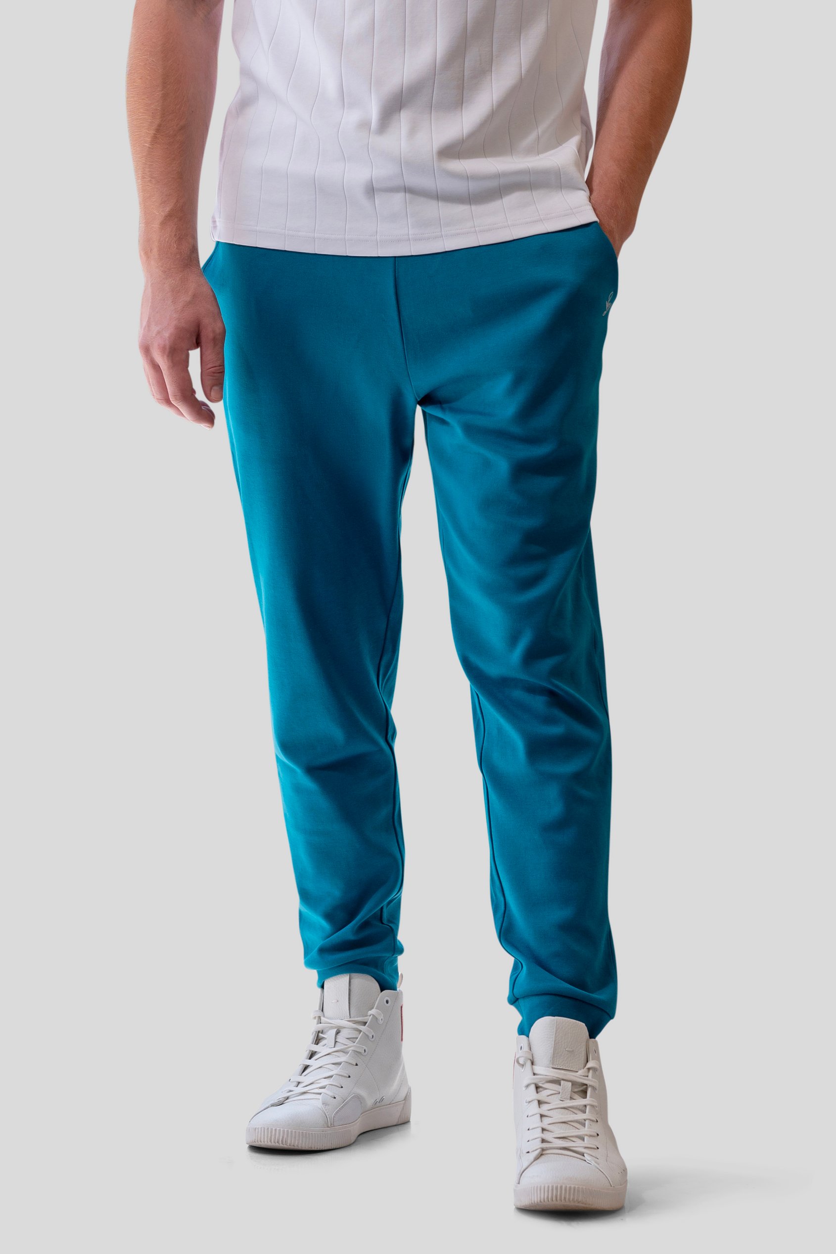 Enorsia Men's Blue Premium Soft Cotton Jogger - Uk L
