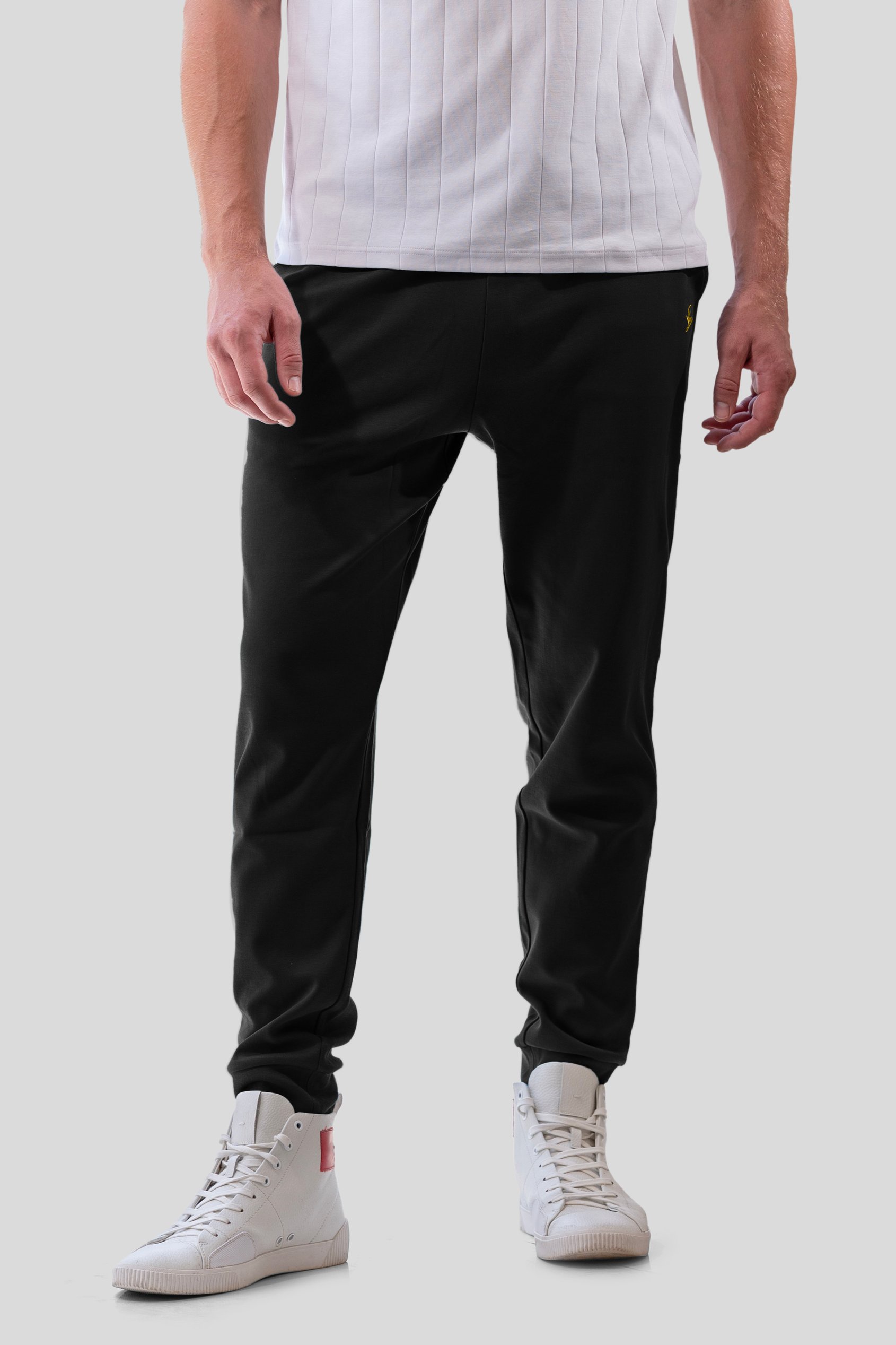 Enorsia Men's Black Premium Soft Cotton Jogger - Uk L