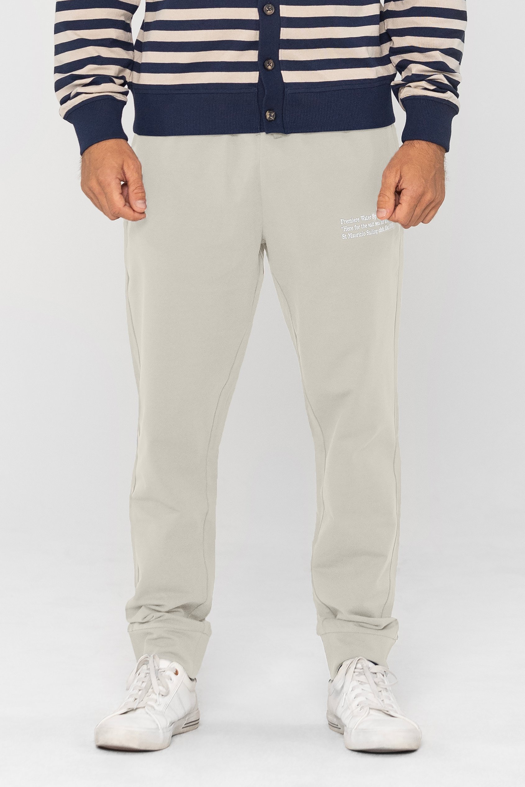 Enorsia Men's White Straight Leg Joggers - Uk Xxl