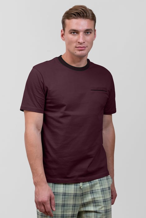 Mens Cream Twin Tipped T-Shirt