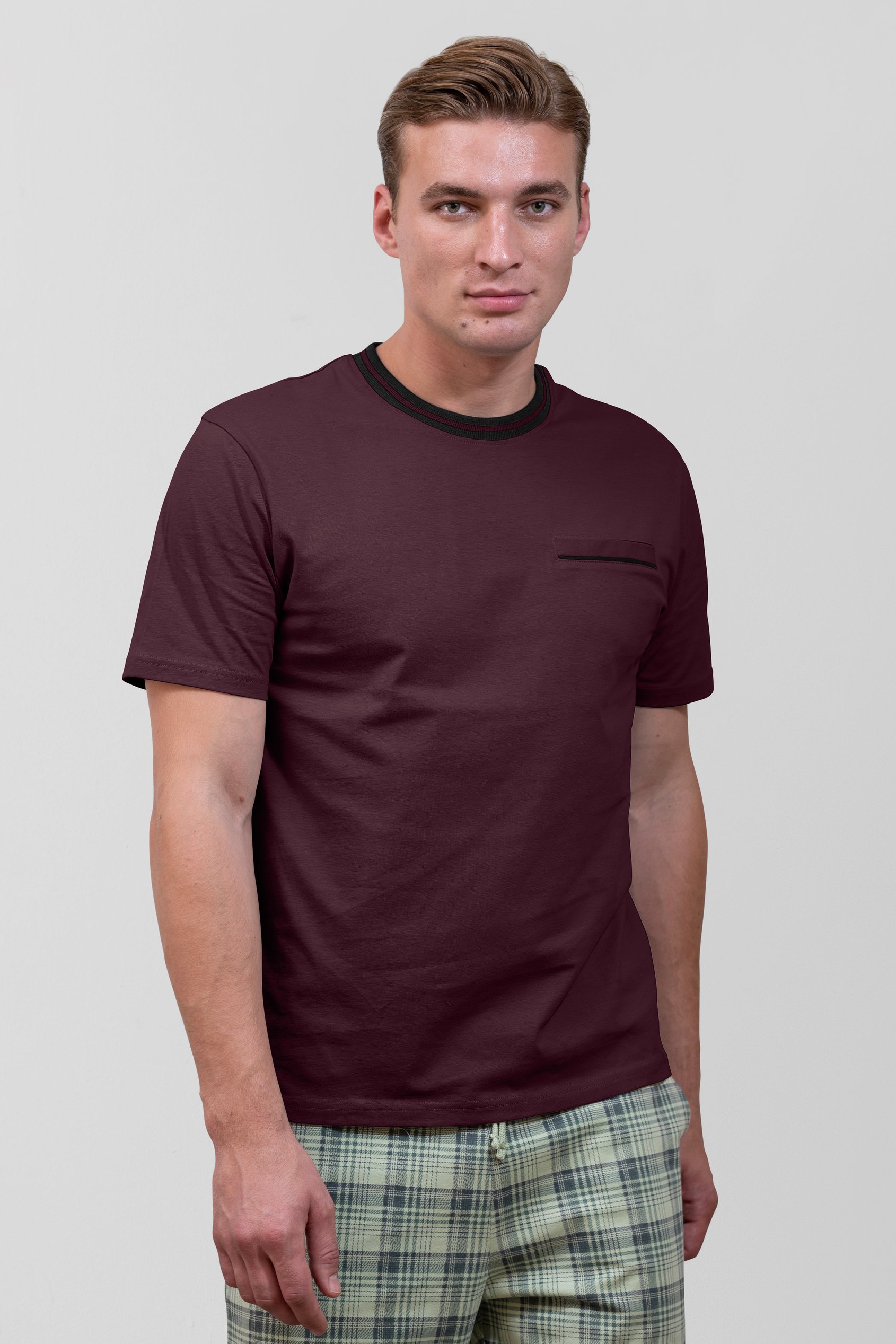 Enorsia Men's Red Twin Tipped T-Shirt - Uk Xxl