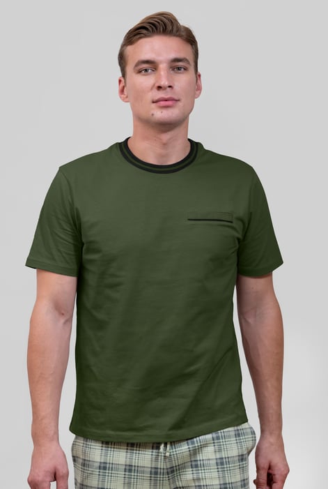 Mens Cream Twin Tipped T-Shirt