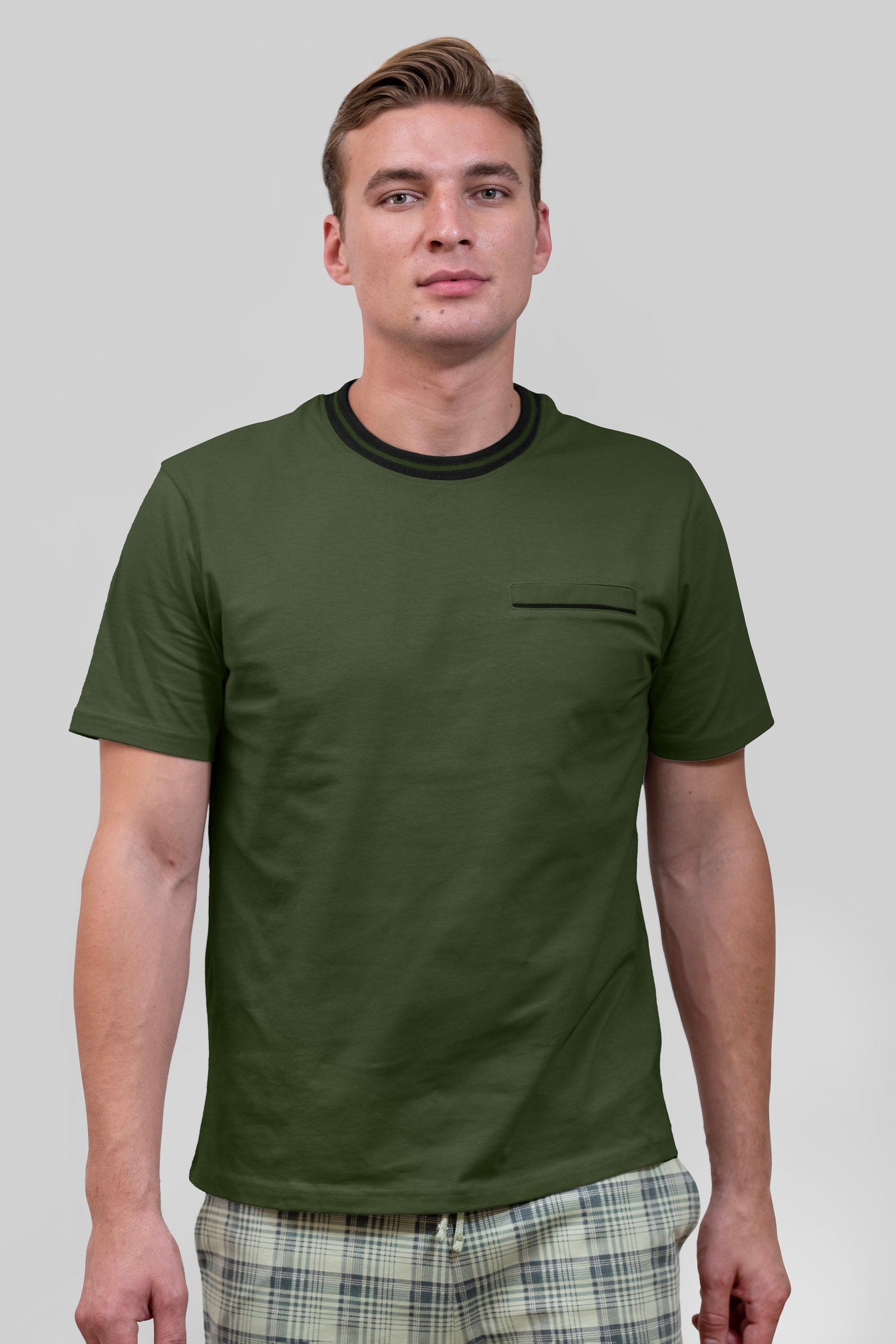 Enorsia Men's Green Twin Tipped T-Shirt - Uk Xxl