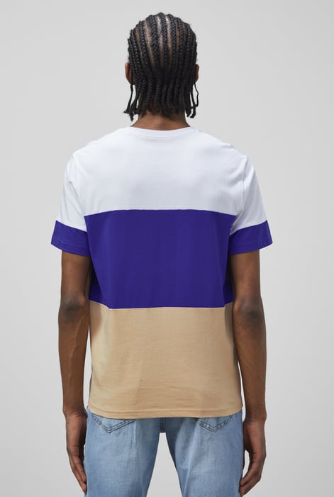 Blue Colour Block T-Shirt
