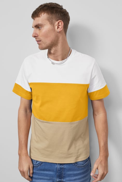 Yellow Colour Block T-Shirt