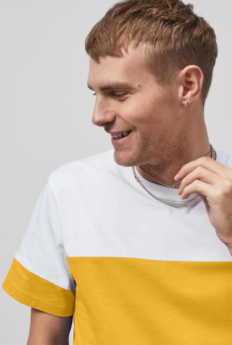 Yellow Colour Block T-Shirt