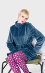 Supersoft Coral Fleece Zip Through Dressing Gown