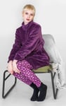 Supersoft Coral Fleece Zip Through Dressing Gown