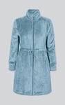 Supersoft Coral Fleece Zip Through Dressing Gown