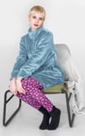 Supersoft Coral Fleece Zip Through Dressing Gown