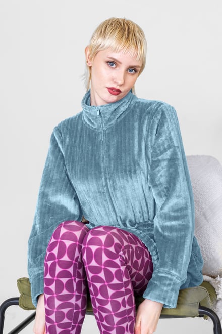 Supersoft Coral Fleece Zip Through Dressing Gown