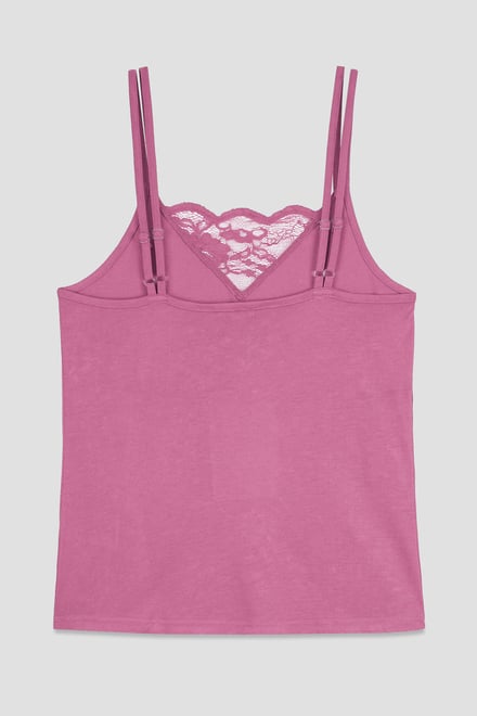 Shoulder Straps Lace Up Cami Set