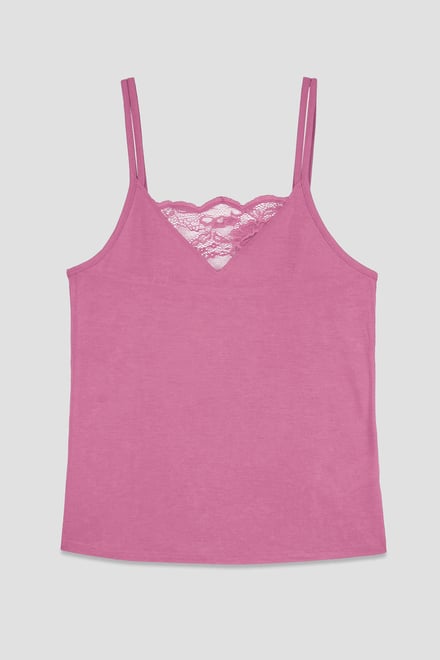 Shoulder Straps Lace Up Cami Set